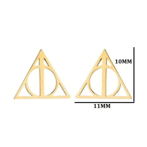 Deathly Hallows Earrings SILVER (83) - Picture 2 of 2